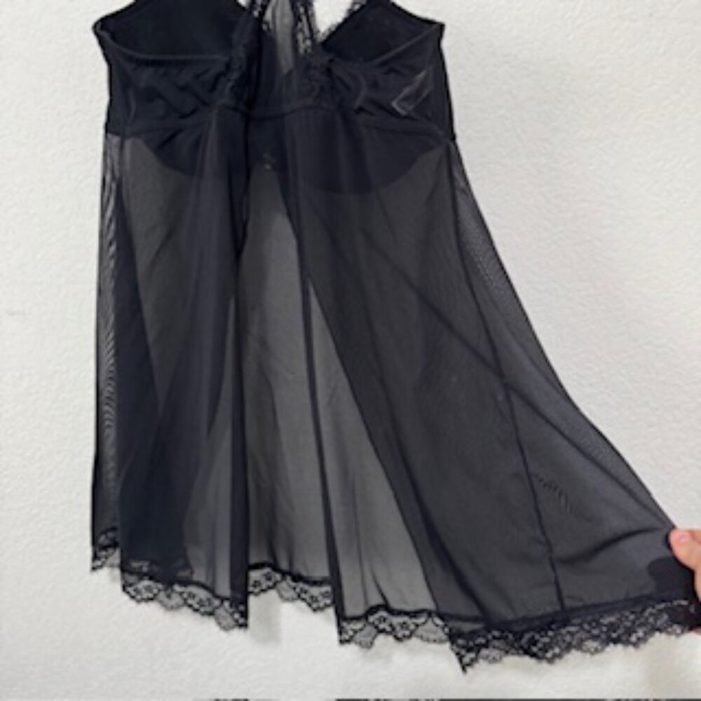 Gilligan & O'Malley Never Worn Size XL Black Sheer Intimate PushUp Babydoll NWOT - Picture 4 of 6